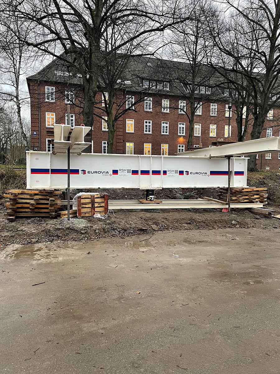 Eine Pfahlprobebelastung in Lüneburg